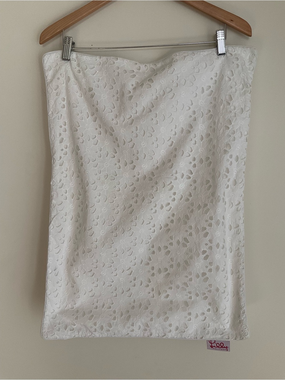 Vintage Lilly Pulitzer White Label Eyelet Embroider Standard Pillowcase Sham ONE